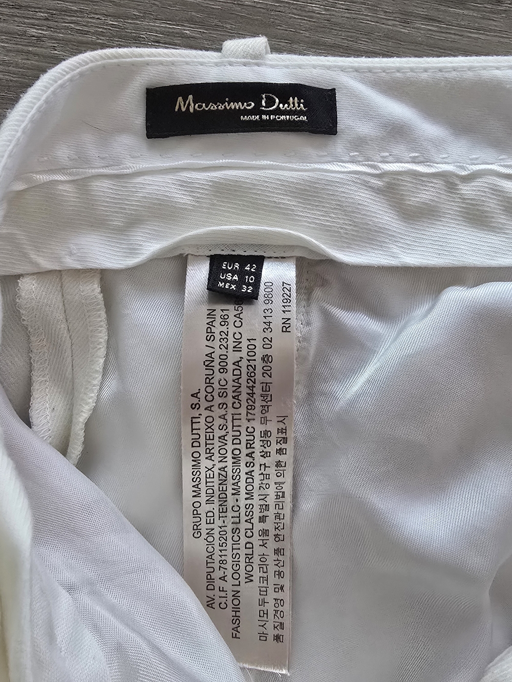 Massimo Dutti | White Wide Leg Trousers | Size 10